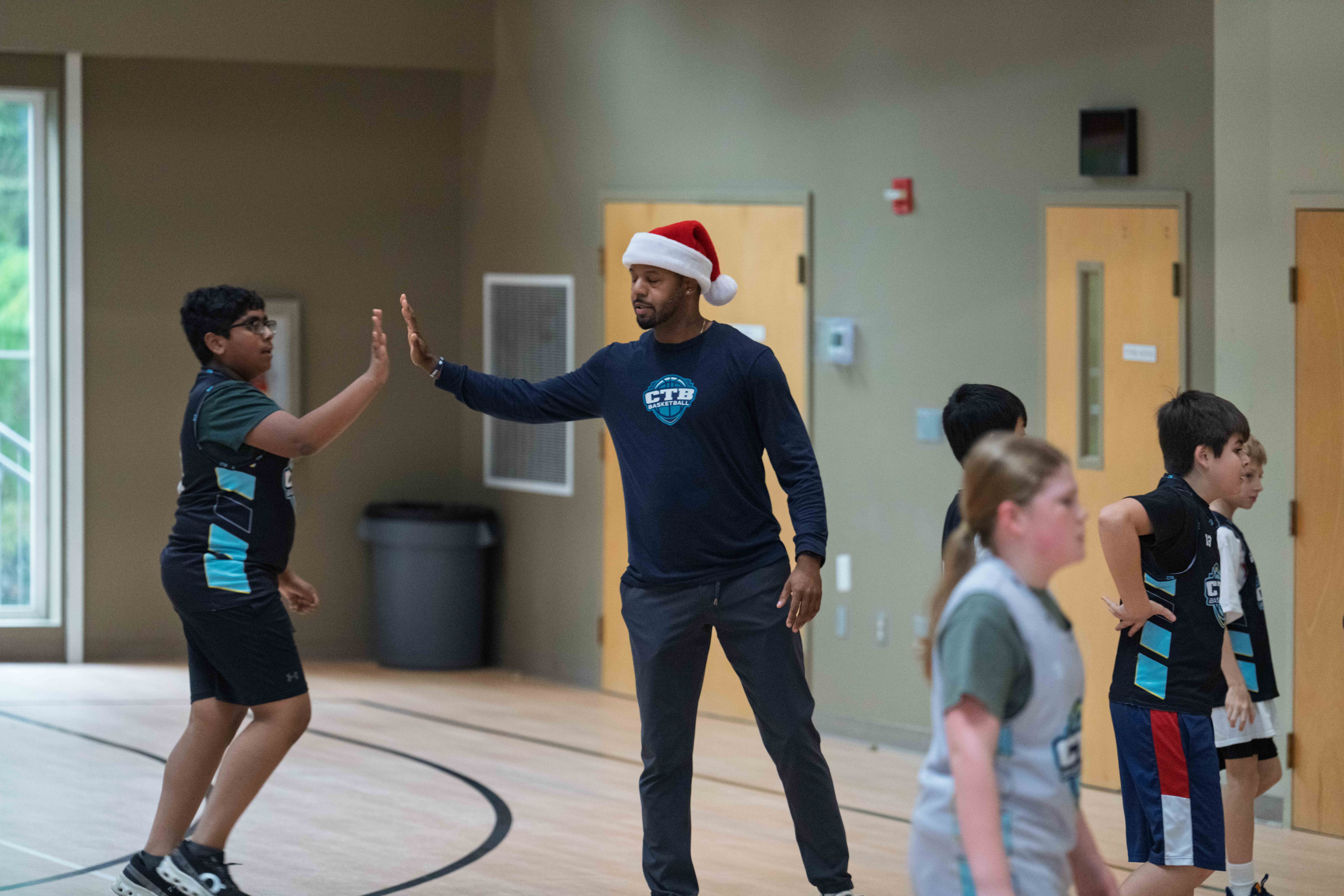 A coach and her team